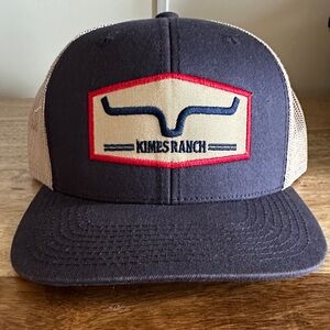 Kimes Ranch Navy & Tan Patch Trucker Cap